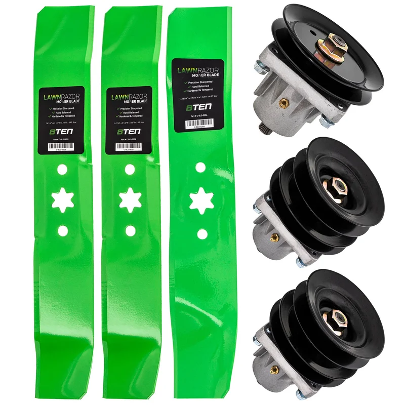 Blade Spindle Deck Kit For Huskee White Outdoor Troy-Bilt MK1009891