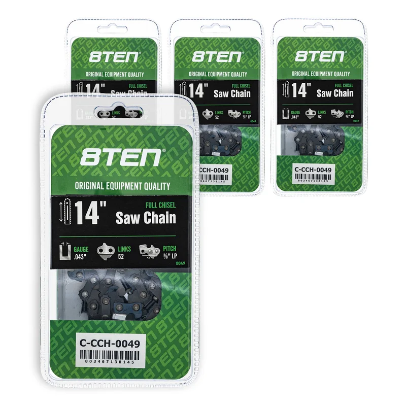 Chainsaw Chain 14 Inch .043 3/8 LP 52DL For Echo Husqvarna | 4-PACK