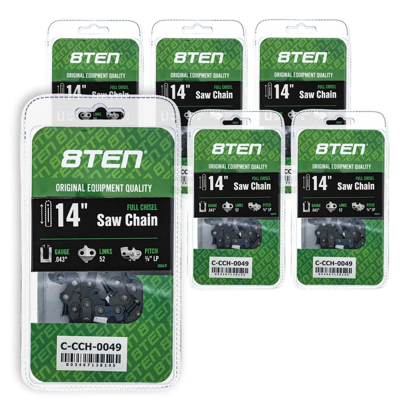 Chainsaw Chain 14 Inch .043 3/8 LP 52DL For Echo Husqvarna | 6-PACK