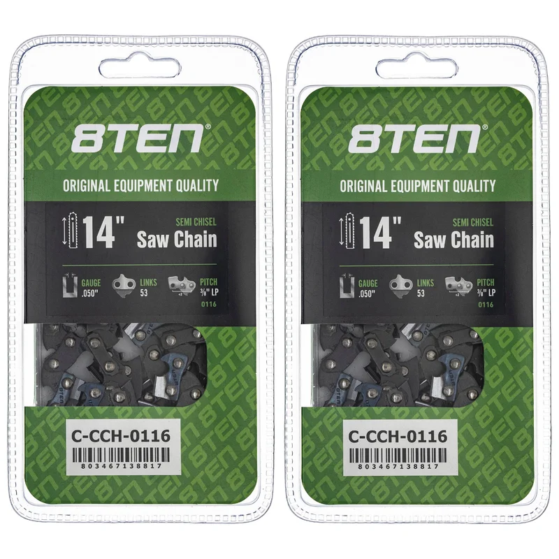 Chainsaw Chain 14 Inch .050 3/8 LP 53DL For Poulan Oregon S53 H3753 63PM353E | 2-PACK