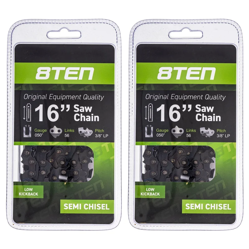 Chainsaw Chain 16 Inch .050 3/8 56DL For Poulan Husqvarna Echo 576936556 501847056 585422156 | 2-PACK
