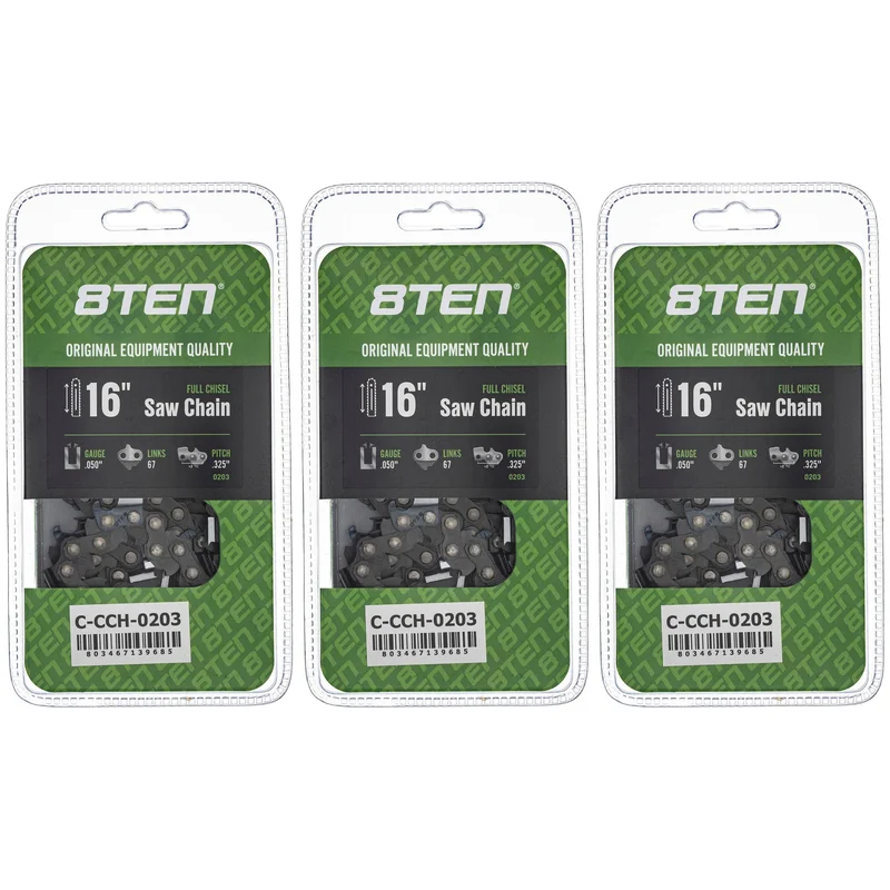Chainsaw Chain 16 Inch .050 .325 67DL For John Deere Stihl Solo Homelite 20LGX067G 20LPX067G | 3-PACK