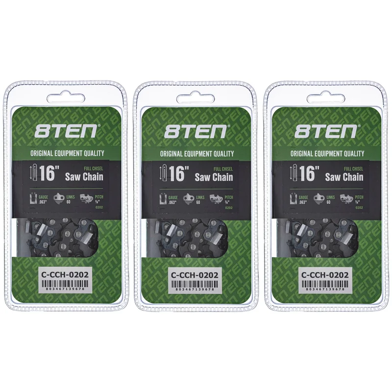 Chainsaw Chain 16 Inch .063 3/8 60DL For Stihl Oregon | 3-PACK