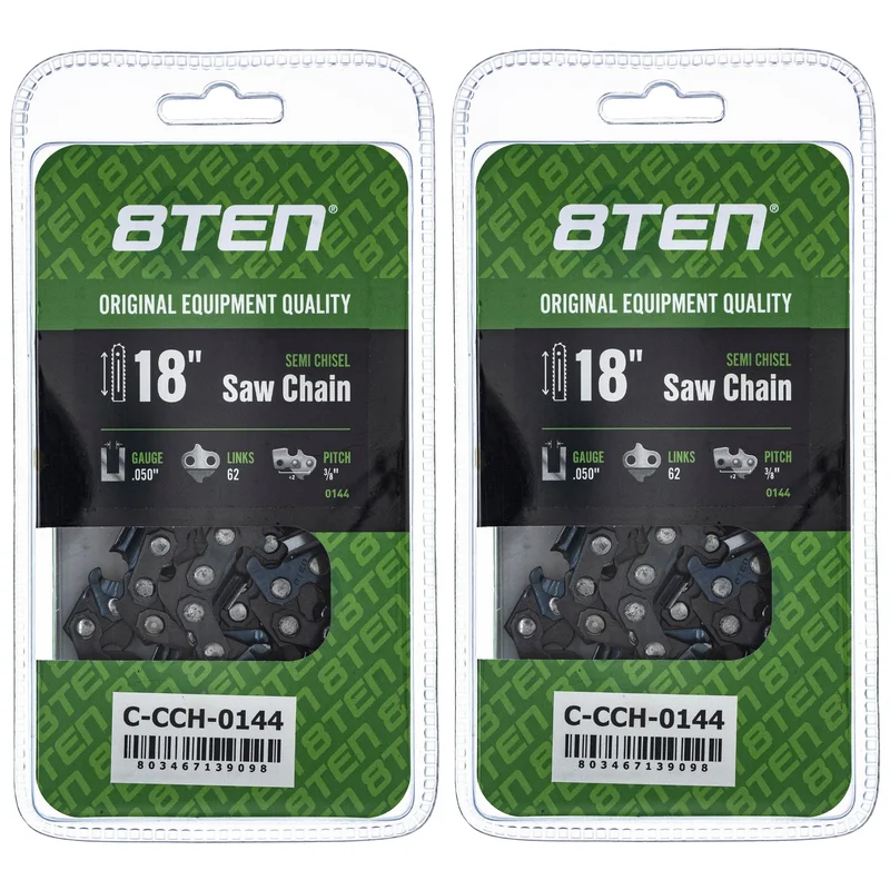 Chainsaw Chain 18 Inch .050 3/8 62DL For Echo 91PX062G 91PX62CQ S62 576936562 91PXL062G 585422162 | 2-PACK
