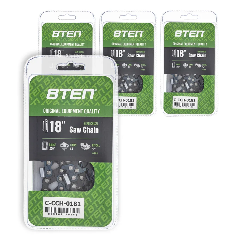 Chainsaw Chain 18 Inch .050 3/8 64DL For Echo 72LPX064G 72LPX64CQ H4664 33RS364E | 4-PACK