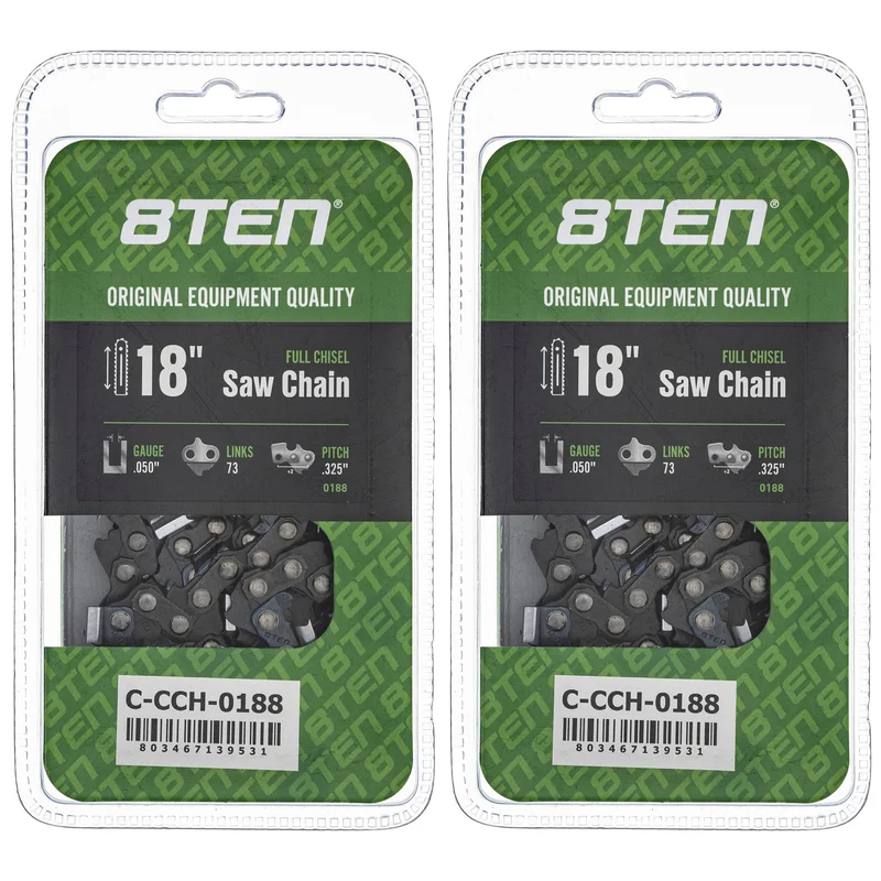 Chainsaw Chain 18 Inch .050 .325 73DL For Husqvarna Stihl Solo Homelite H73 H2273 23RM373E 20BPX073 | 2-PACK
