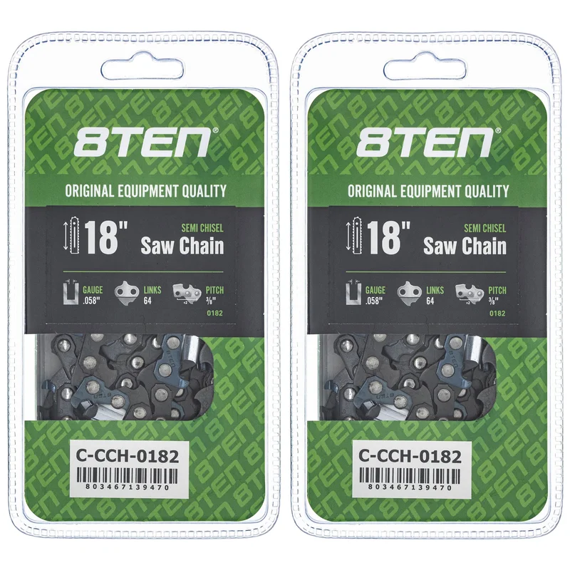 Chainsaw Chain 18 Inch .0583/8 64DL For Husqvarna Stihl Oregon H4264 73LPX064G 73EXL064G 35RS364E | 2-PACK