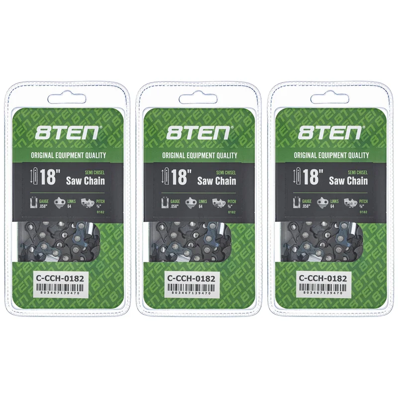 Chainsaw Chain 18 Inch .0583/8 64DL For Husqvarna Stihl Oregon H4264 73LPX064G 73EXL064G 35RS364E | 3-PACK