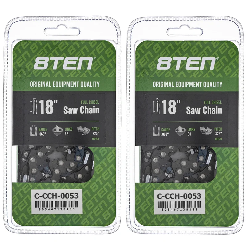Chainsaw Chain 18 Inch .063 .325 68DL For Stihl Oregon 26RM368 22BPX068G 22LPX068G 36390050068 | 2-PACK