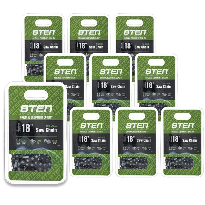 Chainsaw Chain 18 Inch .063 .325 74DL For Husqvarna 591104274 501841774 H2874 36390050074 26RS74E | 10-PACK
