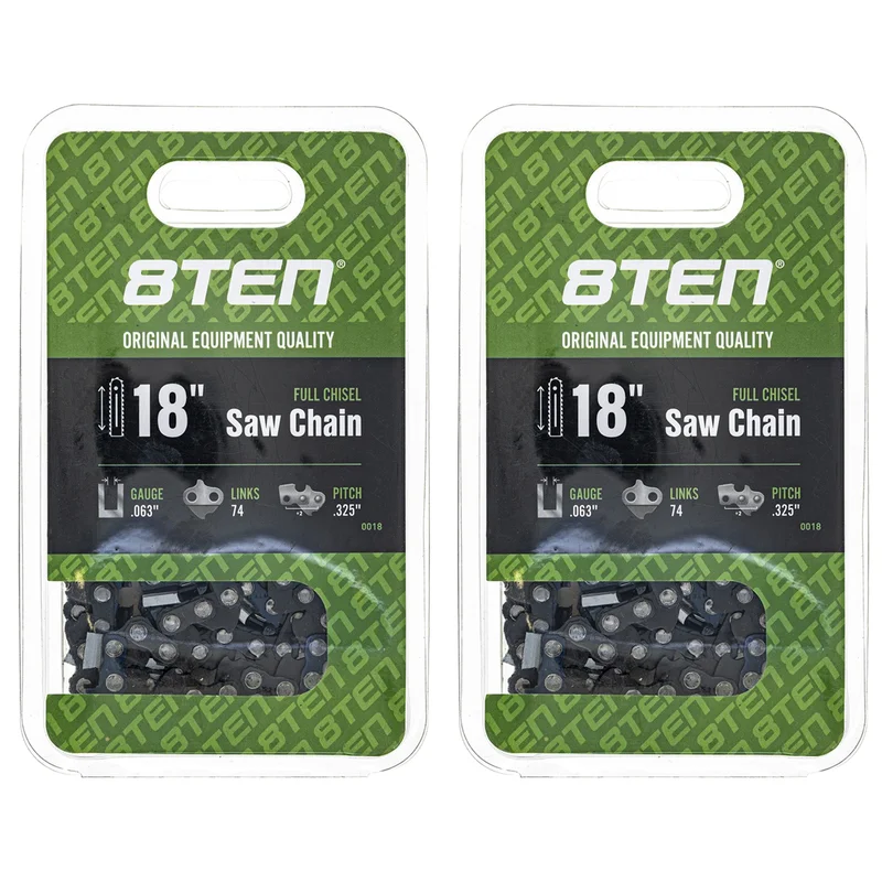 Chainsaw Chain 18 Inch .063 .325 74DL For Husqvarna 591104274 501841774 H2874 36390050074 26RS74E | 2-PACK