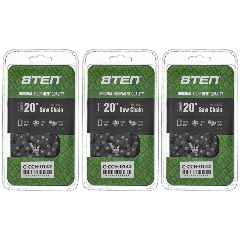 Chainsaw Chain 20 Inch .050 .325 76DL For Oregon 20LPX076G | 3-PACK