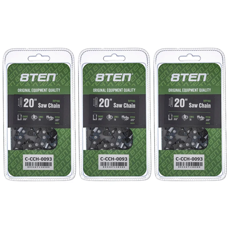 Chainsaw Chain 20 Inch .050 .325 78DL For Echo 20BPX078G 20BPX78CQ 501840978 581643678 20LPX78CQ | 3-PACK