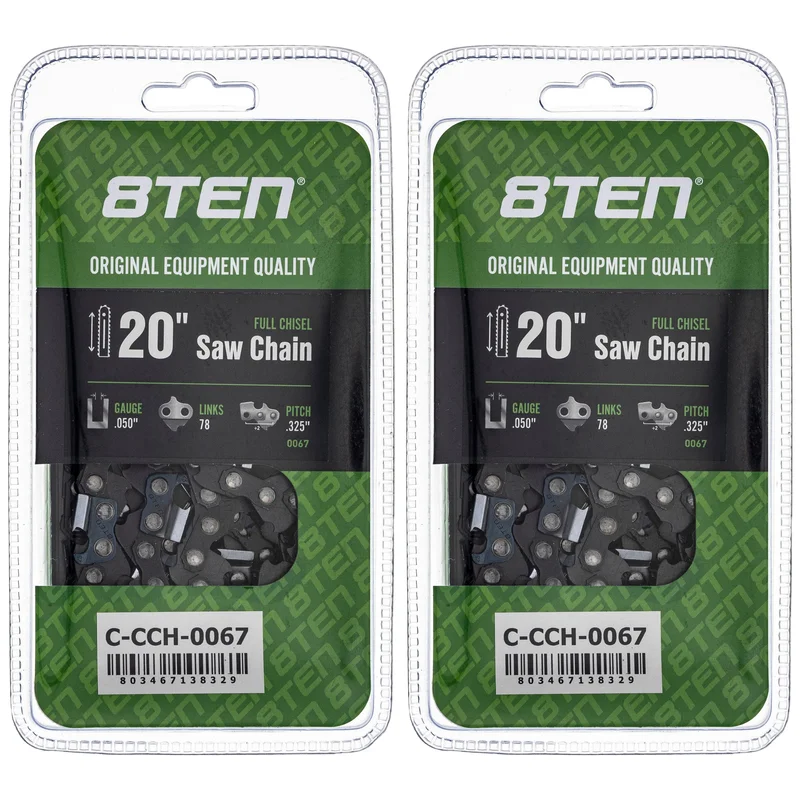 Chainsaw Chain 20 Inch .050 .325 78DL For Husqvarna Jonsered Echo 20LPX078G 20BPX078G 20BPX78CQ | 2-PACK