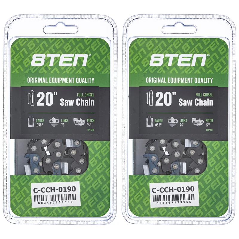 Chainsaw Chain 20 Inch .058 3/8 76DL For 21LPX076G | 2-PACK