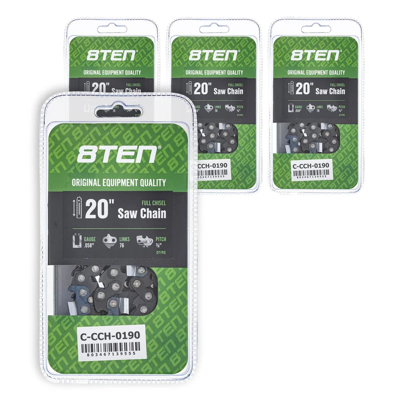 Chainsaw Chain 20 Inch .058 3/8 76DL For 21LPX076G | 4-PACK