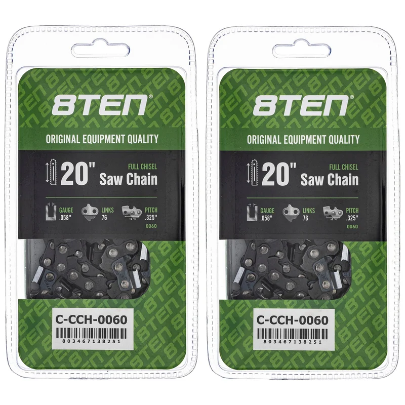 Chainsaw Chain 20 Inch .058 .325 76DL For Stihl Oregon 21LPX076G 36880050076 25RM376E | 2-PACK