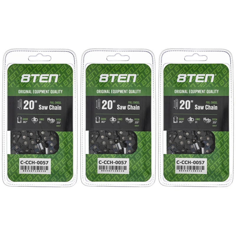 Chainsaw Chain 20 Inch .063 .325 81DL For Husqvarna 22BPX081G 22LPX081G 26RM381 26RSC81 22LGX081G | 3-PACK