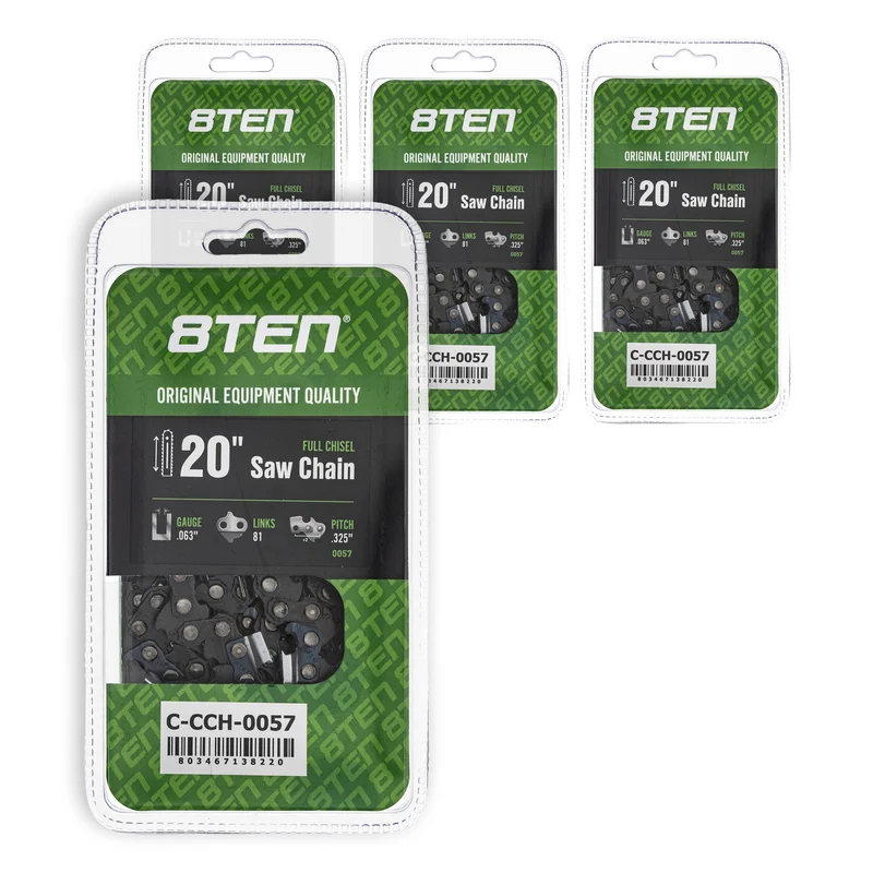 Chainsaw Chain 20 Inch .063 .325 81DL For Husqvarna 22BPX081G 22LPX081G 26RM381 26RSC81 22LGX081G | 4-PACK
