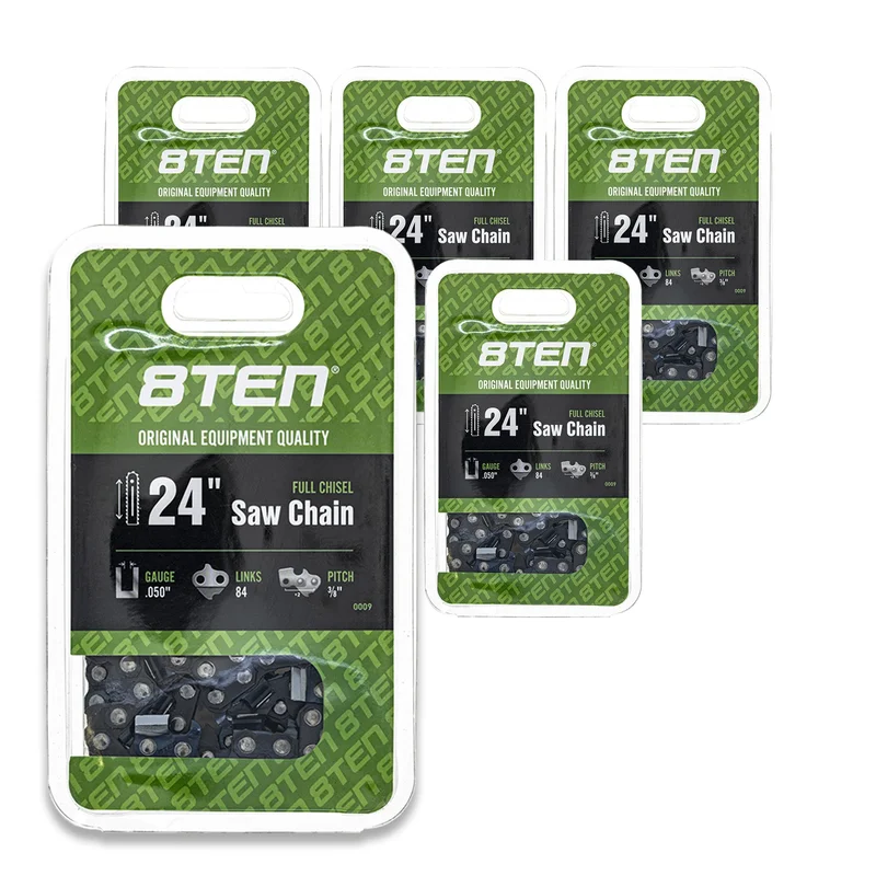 Chainsaw Chain 24 Inch .050 3/8 84DL For Husqvarna Jonsered Poulan 501842584 72LPX84CQ 591119484 | 5-PACK