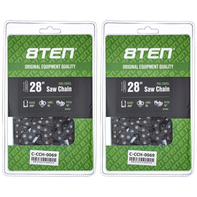 Chainsaw Chain 28 Inch .050 3/8 93DL For Echo 585550093 72EXJ093G 72EXL093G 72LPX093G 72LPX93CQ | 2-PACK