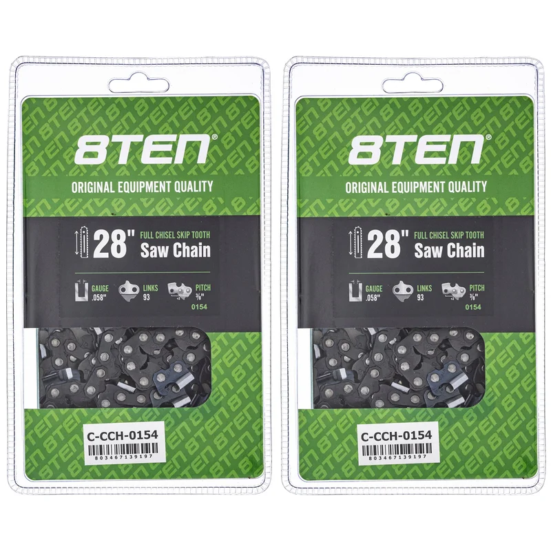 Chainsaw Chain 28 Inch .0583/8 93DL For Husqvarna Poulan Jonsered Stihl Solo Oregon Efco 581626993 | 2-PACK