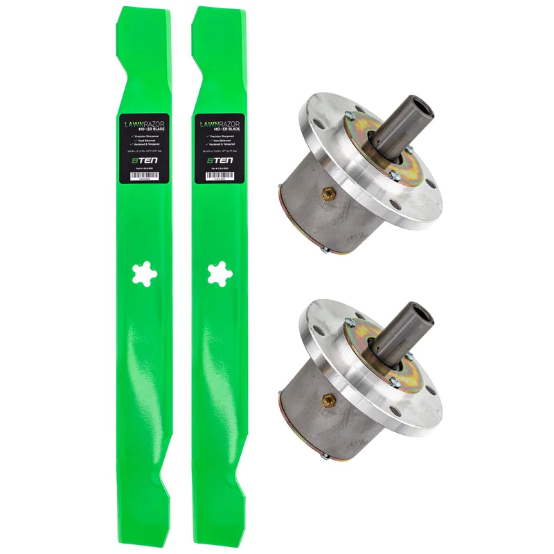 Deck Spindle Notched High Lift Blade Kit For Gravely Ariens Great Dane