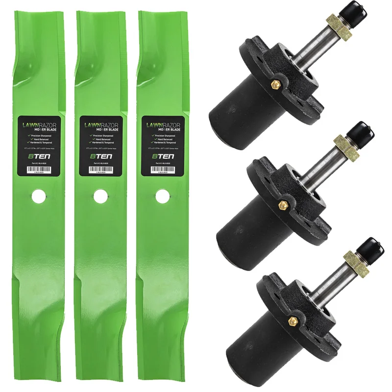 Deck Spindles & Mower Blades Kit For Wheel Horse Dixie Chopper MK1002195