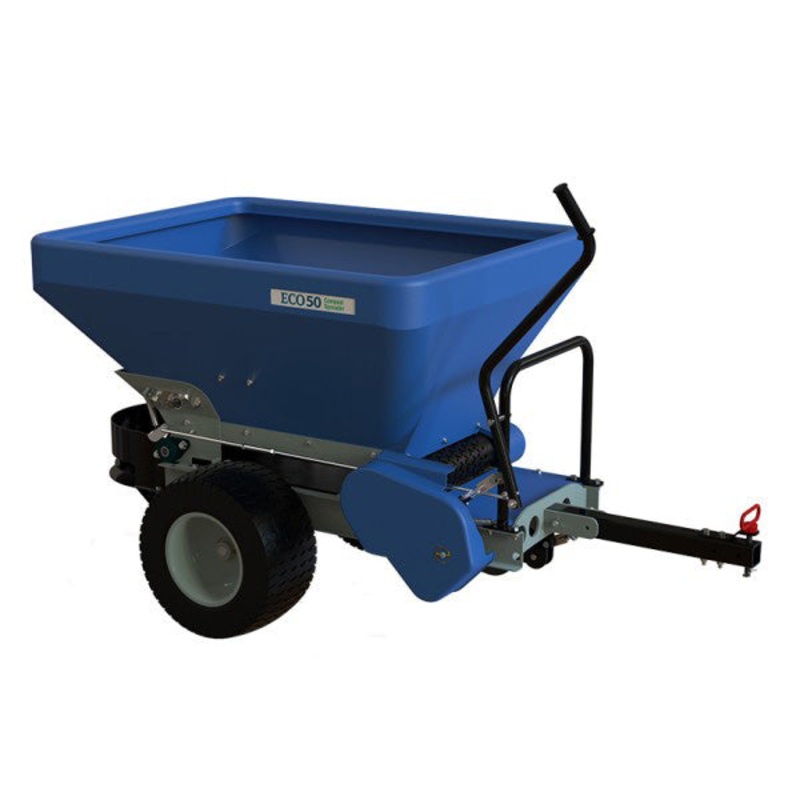 Ecolawn ECO 50S Tow-Behind Sand Screened Compost Spreader 11.5 Cu Ft Ground Driven