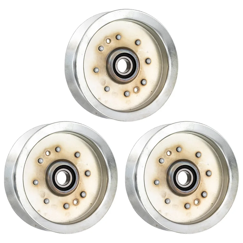 Flat Idler Pulley Set For Troy-Bilt Cub Cadet Craftsman GY20629 756-05034 GY20110 GY22082 756-05034A | 3-PACK