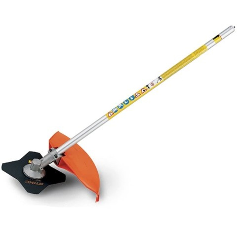 FS-KM Brushcutter with 4 Tooth Grass Blade Kombi Attachment