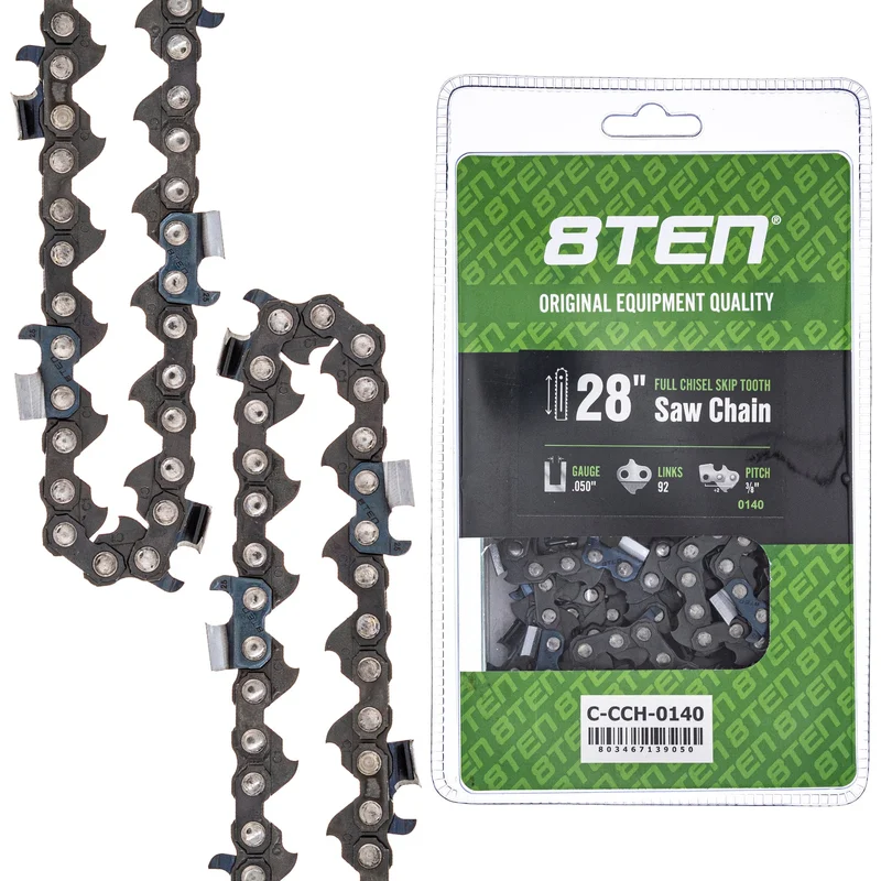 Full Chisel Skip Tooth Chainsaw Chain 28 Inch .050 3/8 92 DL for McCulloch
