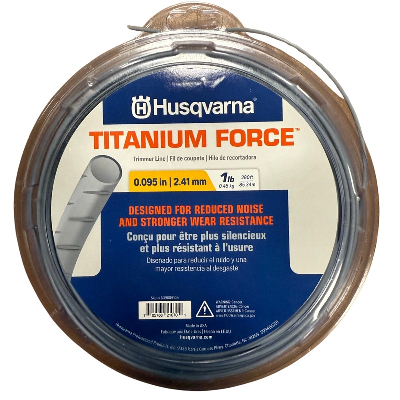 Husqvarna Titanium Force Trimmer Line .095 DIA 280ft 639005104