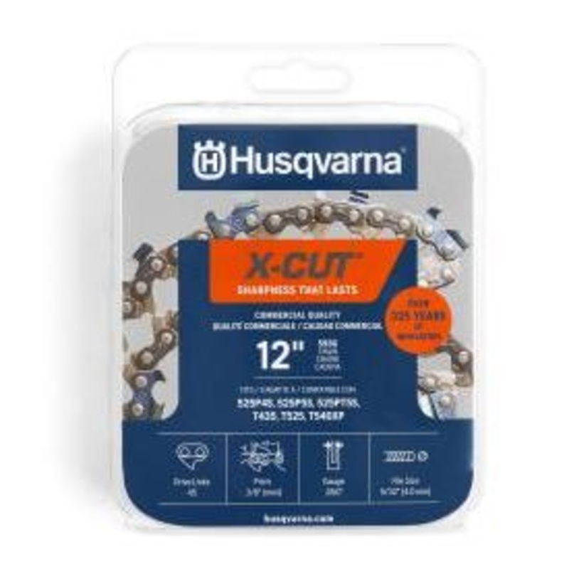 Husqvarna X-CUT S93G Chainsaw Chain, 12in, 3/8in mini pitch, .050in gauge - 585422144