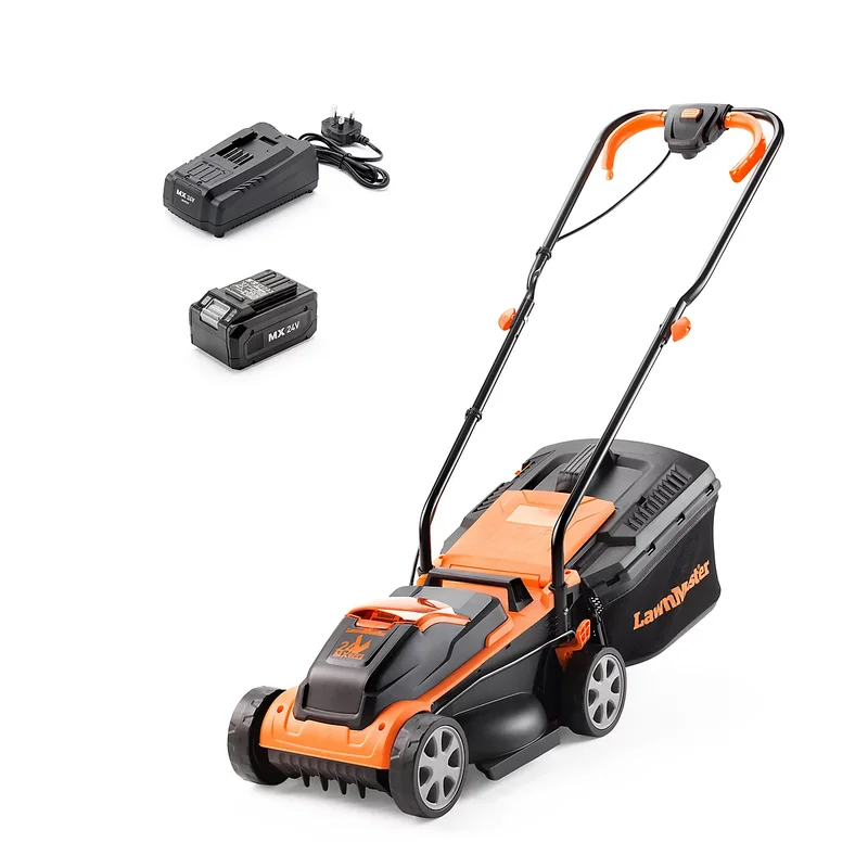 LawnMaster MX 24V 32cm Cordless Lawn Mower with 4.0Ah Battery and Fast Charger – 2 Year Domestic Guarantee