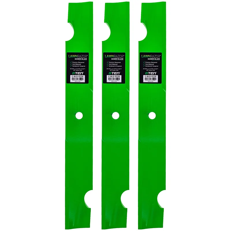 LawnRAZOR Blade for Bad Boy 60 Inch 038-6060-00 Notched High Lift 3 Pack