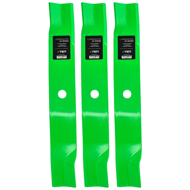 LawnRAZOR High Lift Blade For John Deere M128485 TCU15881 M131958 M144196 M163983 M168223 | 3-PACK