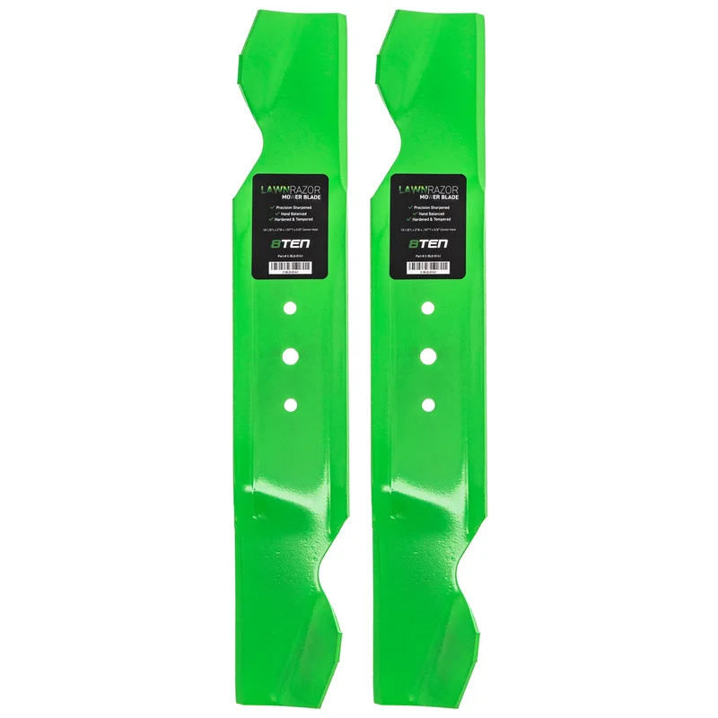 LawnRAZOR Notched High Lift Blade For MTD Ranch King Task Force 742-0496 942-0496 9420496 | 2-PACK