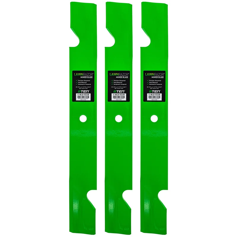 LawnRAZOR Notched High Lift Blade For Toro 103-2530 103-2530-S 1-633483 133-2127 | 3-PACK