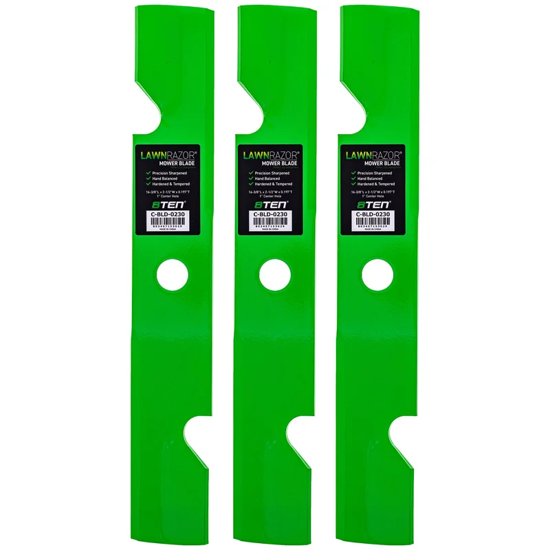 LawnRAZOR Notched High Lift Blade For Toro 103-6401 103-6401-S 109-6872 | 3-PACK