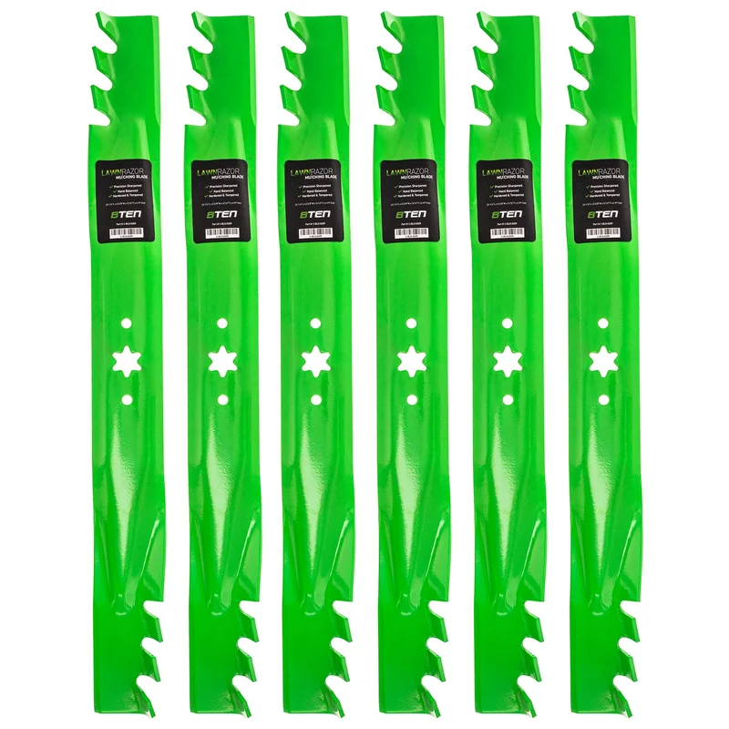 LawnRAZOR Toothed Blade For Troy-Bilt Cub Cadet Craftsman 942-04290 742-04290 742-04244 942-04244 | 6-PACK