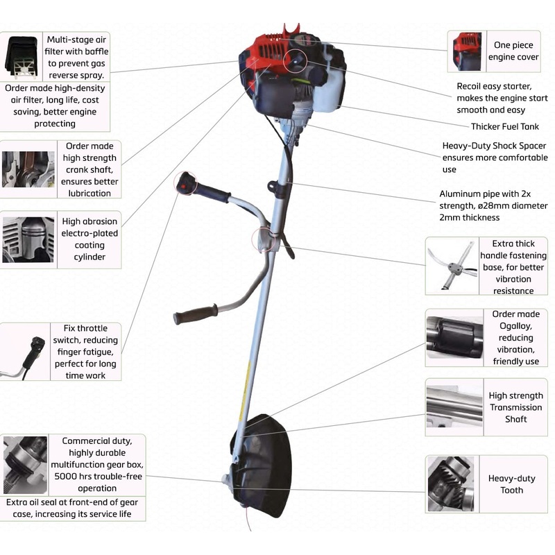 Mitsubishi Brush Cutter 43cc TUE43 Engine