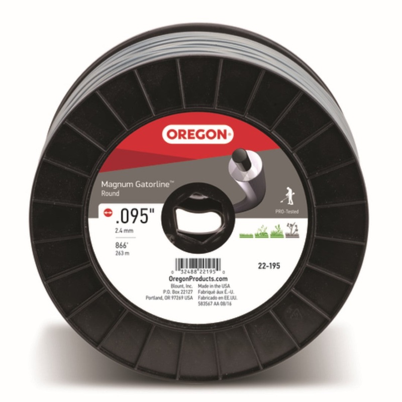 Oregon Magnum Round Gatorline Trimmer Line .095 diameter - 22-195