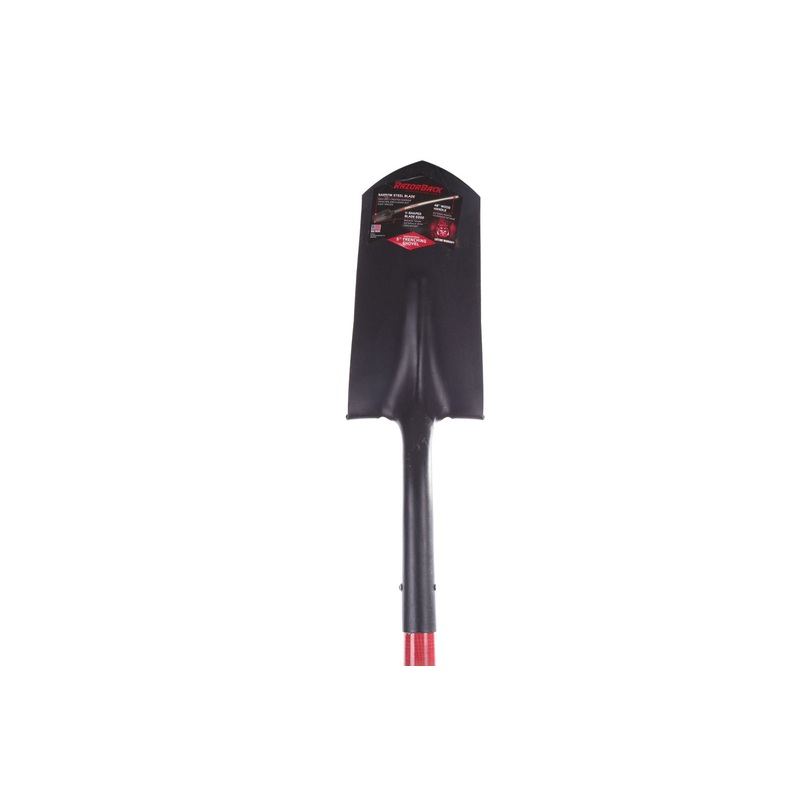 Razor Back 47115 Ditching Shovel With Rolled Step, 5 In W X 11-1/2 In L, Tempere