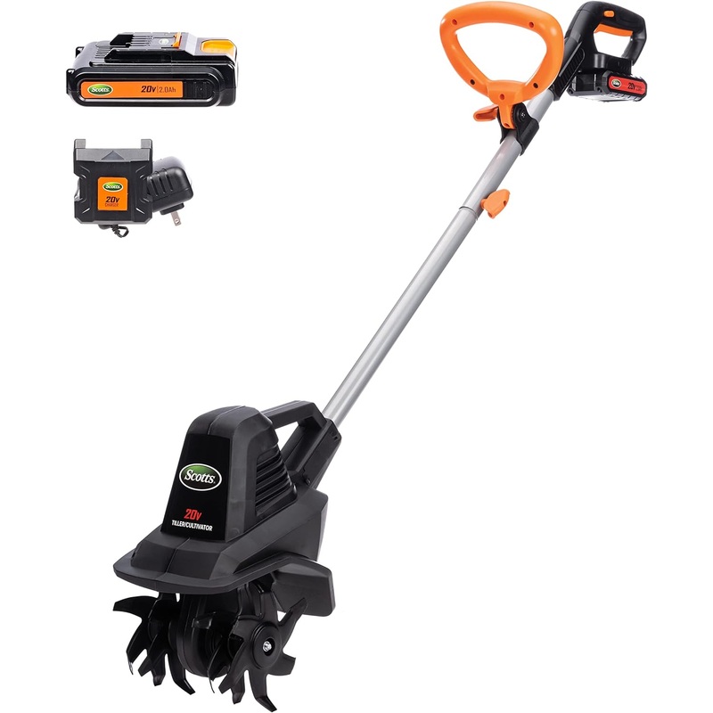 Scotts Outdoor Power Tools TC70020S 20-Volt 7.5-Inch Cordless Garden Tiller Cultivator