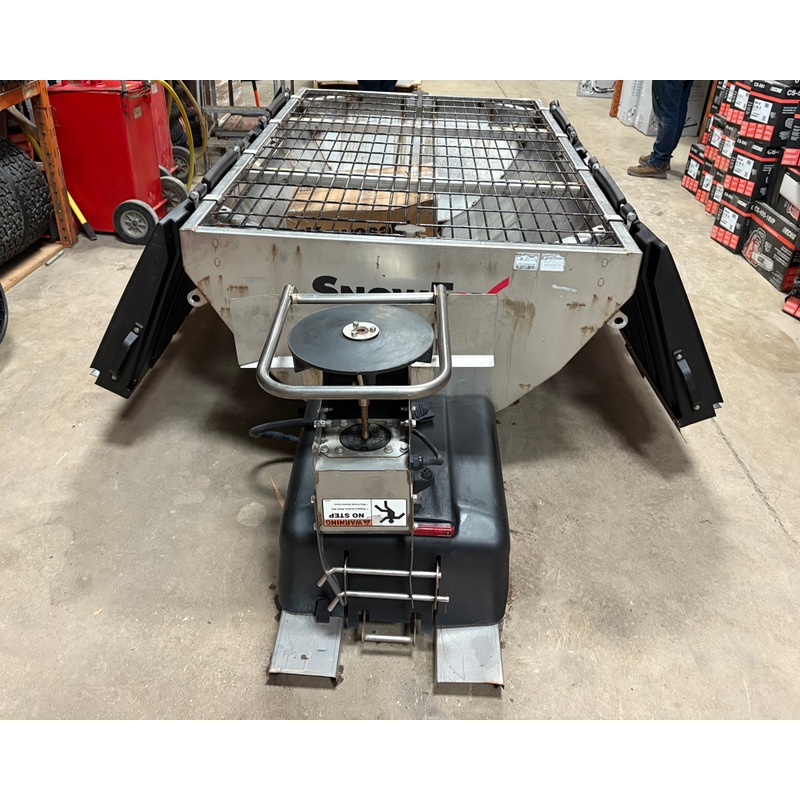 SnowEx HELIXX Stainless Steel Hopper Spreader 1.5 Cu Yd (11900) + SnowEx Poly Hopper Cover W/Steel Frame (72750) SCRATCH N DENT