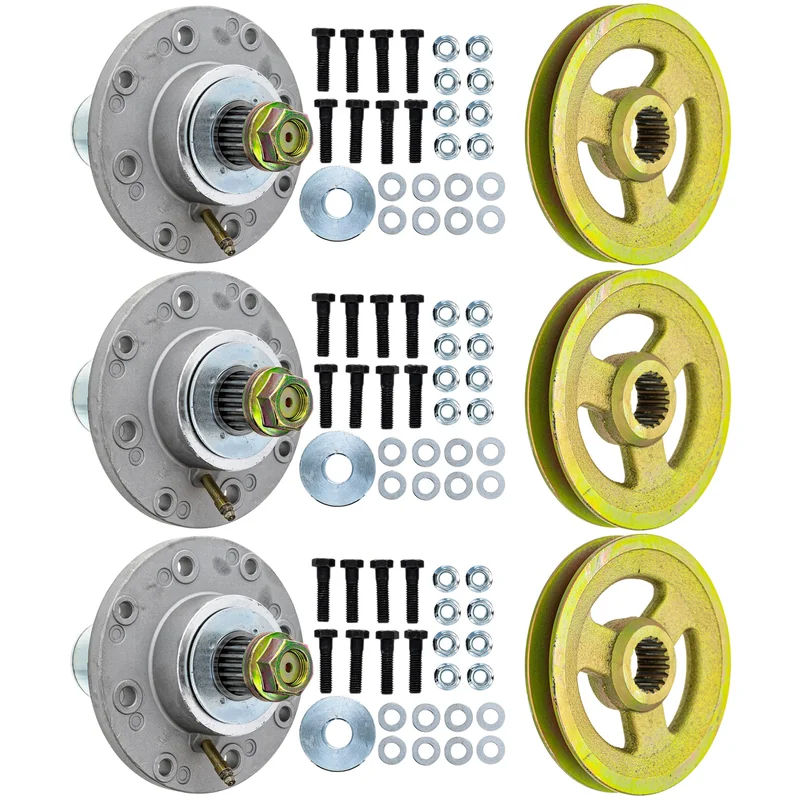 Spindle & Pulley Kit For Cub Cadet | 3-PACK