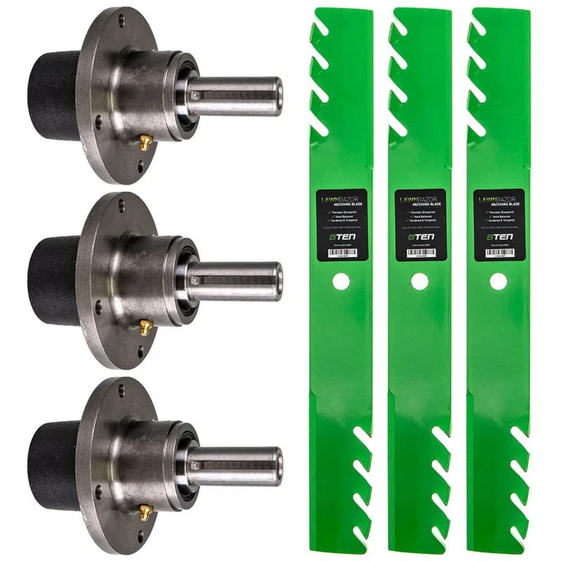 Spindles & Toothed Mulching Blade Kit For Husqvarna Schiller Gravely MK1002052