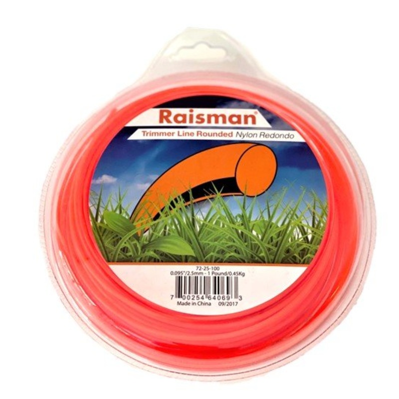 Trimmer Line Round / Orange / Size 2.5Mm / .095" / 1 Pound Donut / 80M / 262.47 (72-25-100)