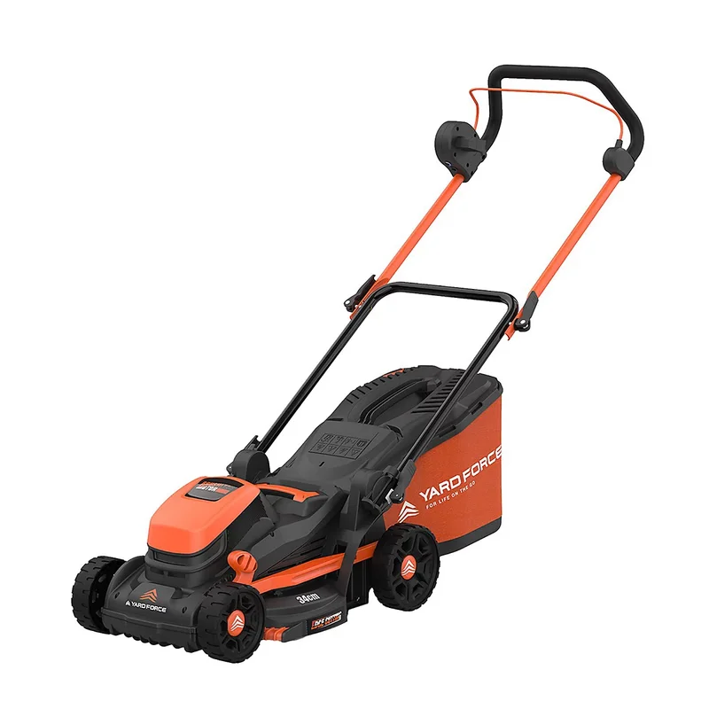 Yard Force 1400W 34cm Electric Lawnmower with 35L Grass Bag and Rear Roller – EM N34B